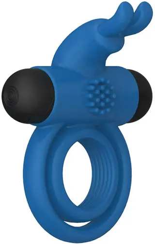 Produktfoto för Double Rings Rabbit Clit Rechargeable Cock Ring