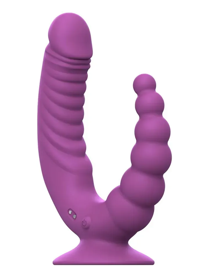 Bild 2 för Double Vibrator With Suction Cup & Remote