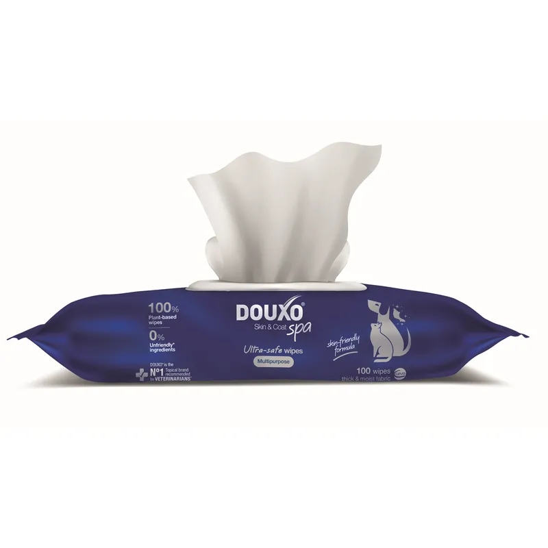 Bild 2 för Douxo Skin & Coat Spa DOUXO Skin & Coat Spa Ultra-safe Multipurpose Våtservetter 100 st