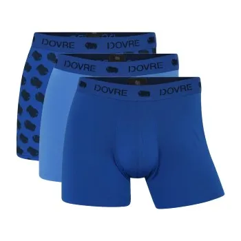 Alternativ bild 0 för Dovre Kalsonger 3P Recycled Polyester Boxers Blå/Blå polyester Medium Herr