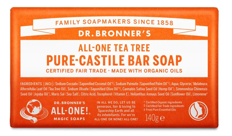 Alternativ bild 0 för Dr. Bronner's BarSoap Teatree  140 g