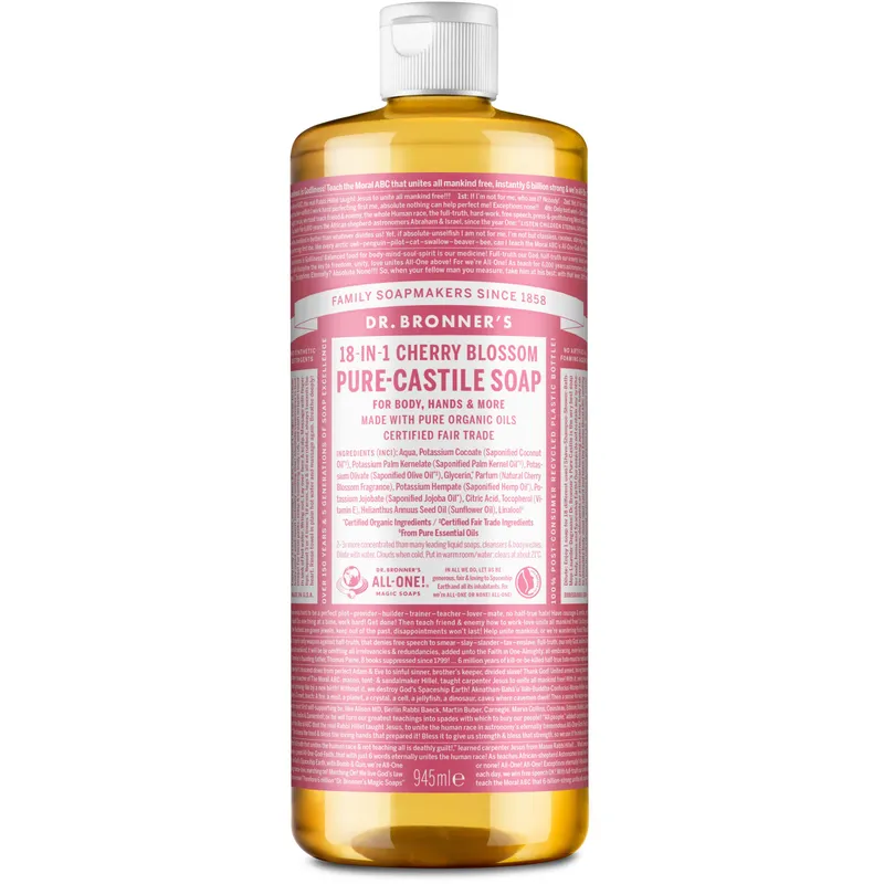 Alternativ bild 0 för Dr. Bronner's Pure Castile Liquid Soap Cherry Blossom 945 ml