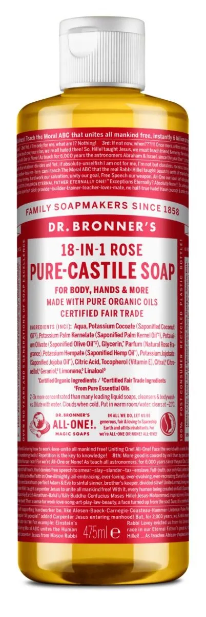 Alternativ bild 0 för Dr.Bronner's Pure Castile Liquid Soap Rose 475 ml