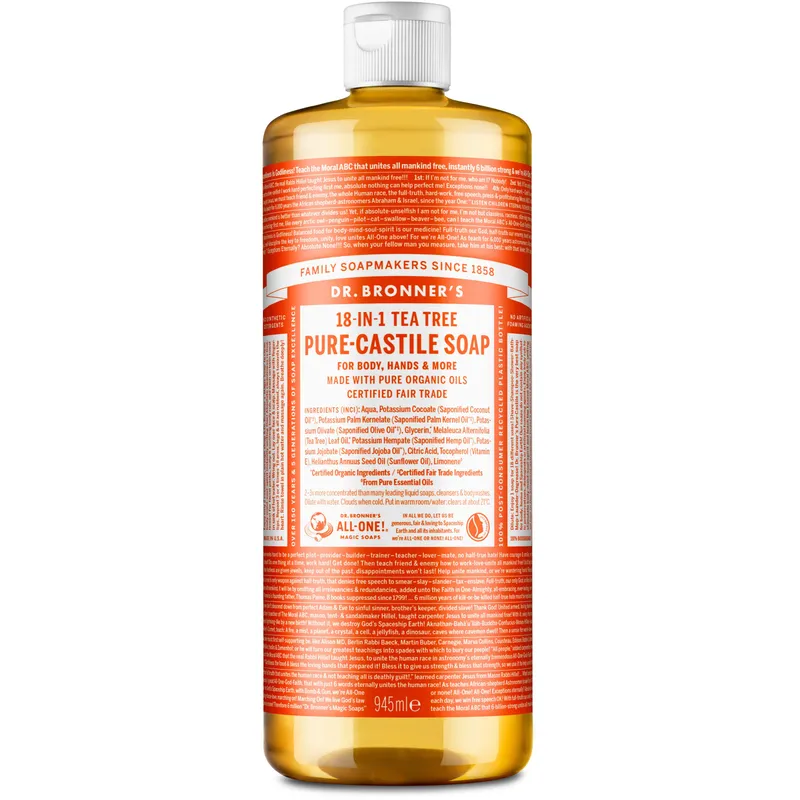 Alternativ bild 0 för Dr. Bronner's Pure Castile Liquid Soap Tea Tree 945 ml