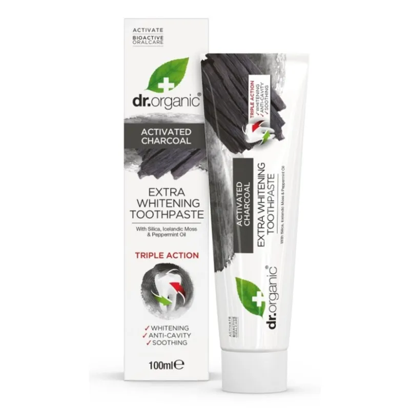 Bild 2 för Dr Organic Activated Charcoal Toothpaste 100 ml