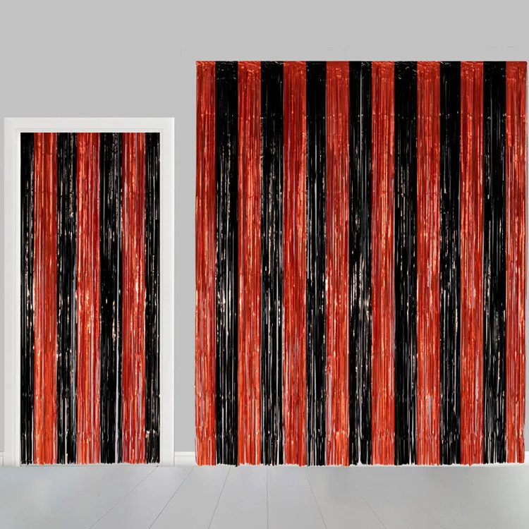 Alternativ bild 0 för Draperi Svart & Orange 100x240m