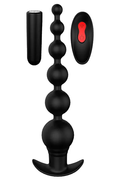Bild 1 för Dream Toys: Cheeky Love, Remote Graduating Beads, svart