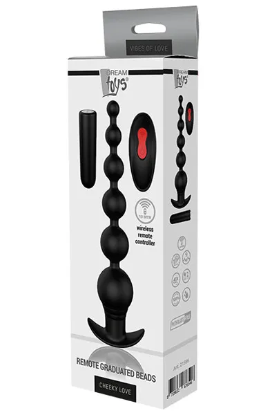Bild 2 för Dream Toys: Cheeky Love, Remote Graduating Beads, svart
