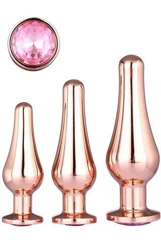 Produktfoto för Dream Toys: Gleaming Love, Pleasure Plug Set, roséguld