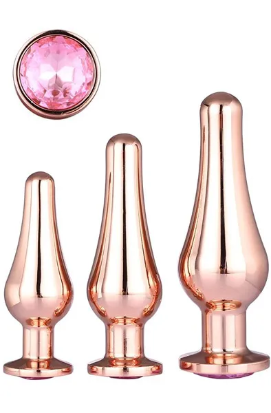 Bild 1 för Dream Toys: Gleaming Love, Pleasure Plug Set, roséguld