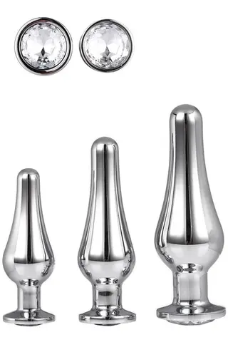 Produktfoto för Dream Toys: Gleaming Love, Pleasure Plug Set, silver