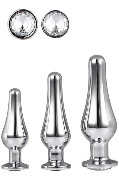 Bild 1 för Dream Toys: Gleaming Love, Pleasure Plug Set, silver