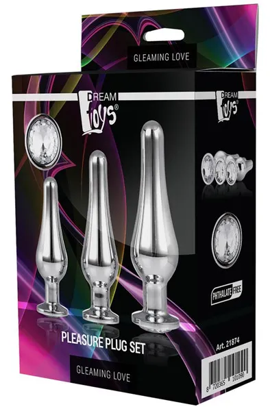 Bild 2 för Dream Toys: Gleaming Love, Pleasure Plug Set, silver