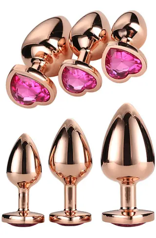 Produktfoto för Dream Toys: Gleaming Love, Rose Gold Plug Set