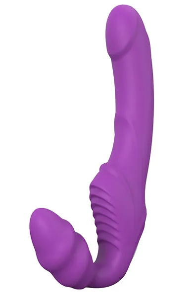 Bild 1 för Dream Toys: Good Vibes, Double Dipper, Strapless Strap On, lila