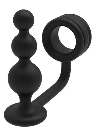 Produktfoto för Dream Toys: Ramrod Cockring with Beaded Anal Plug