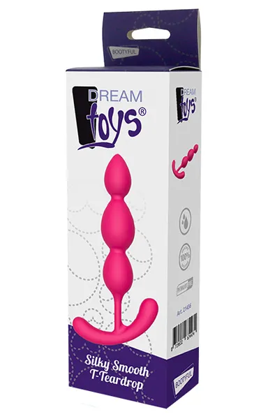 Bild 2 för Dream Toys Silky Smooth T-teardrop Analplugg
