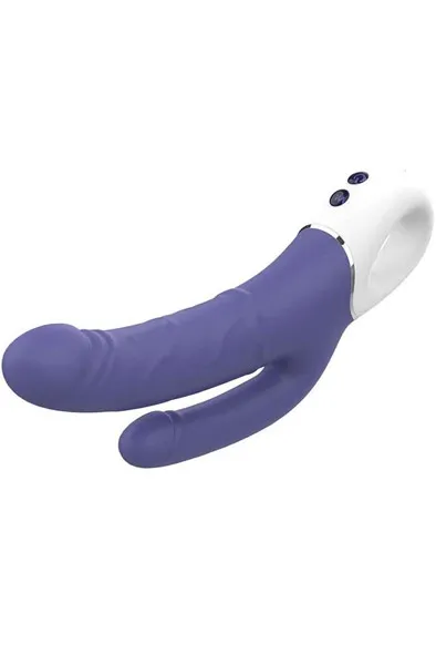 Bild 2 för Dream Toys Vibes Of Love Double Pleasure Dubbeldildo med vibrator