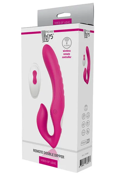 Bild 2 för Dream Toys: Vibes of Love, Remote Double Dipper, rosa