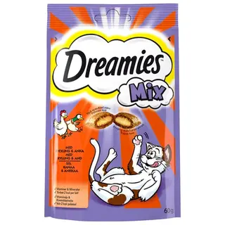 Produktfoto för Dreamies med Kyckling och Anka 60 g