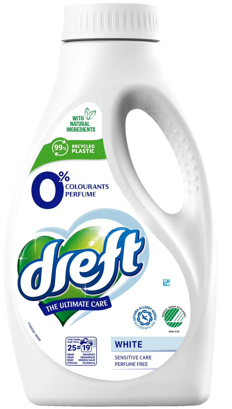 Alternativ bild 0 för Dreft Sensitive White Flytande Tvättmedel 1000 ml