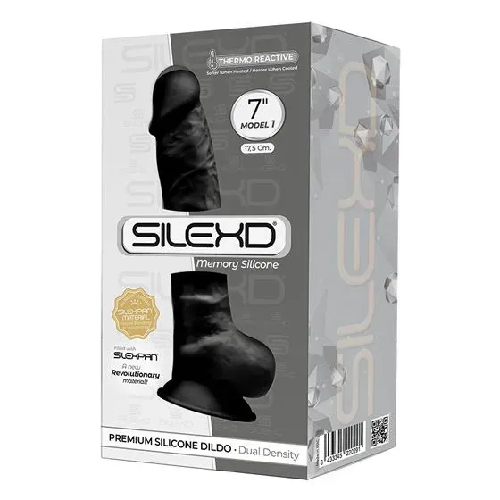 Bild 2 för Dual Density Black Dildo 18 cm