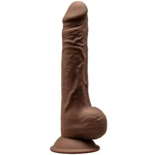 Produktfoto för Dual Density Brown Dildo 24 cm