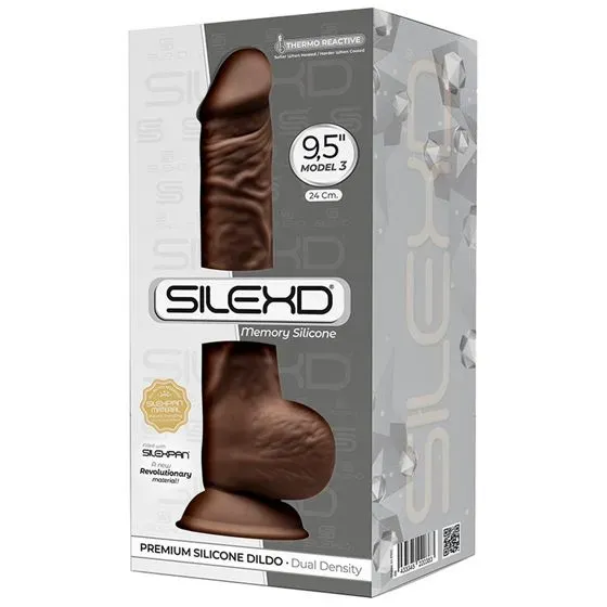 Bild 2 för Dual Density Brown Dildo 24 cm