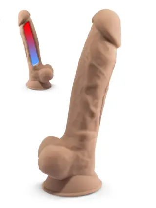 Produktfoto för Dual Density Dildo med pung 18 cm