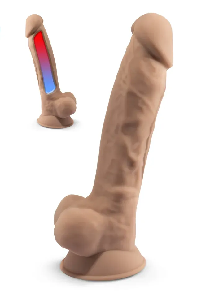 Bild 1 för Dual Density Dildo med pung 18 cm
