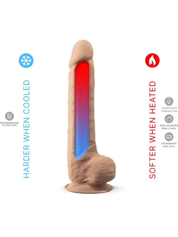 Bild 2 för Dual Density Dildo med pung 27 cm