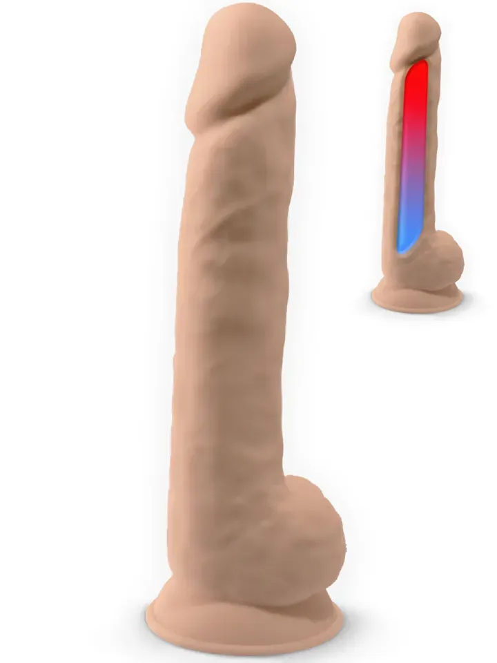 Bild 1 för Dual Density Dildo med pung 38 cm
