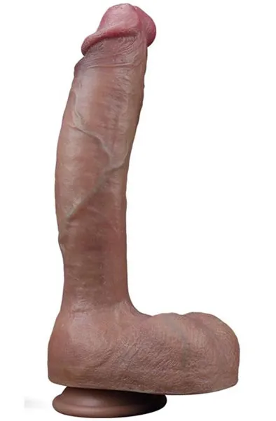 Bild 1 för Dual-Layered Silicone Nature Cock 27,5 cm XL dildo
