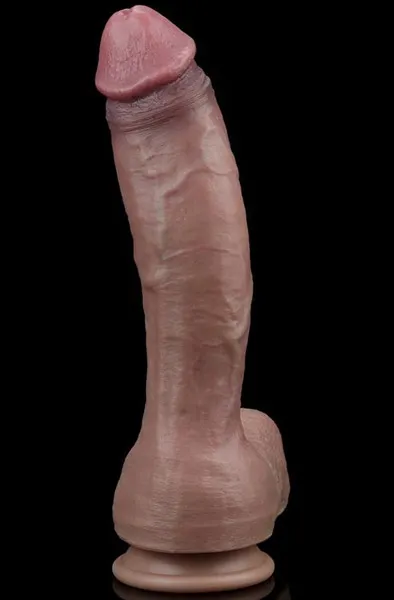 Bild 2 för Dual-Layered Silicone Nature Cock 27,5 cm XL dildo