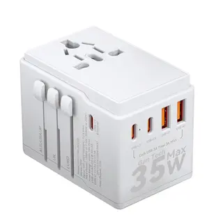 Produktfoto för Dudao A35 Universal Travel Adapter White