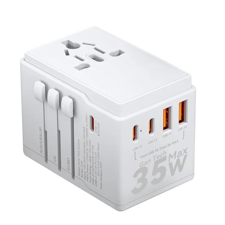 Alternativ bild 0 för Dudao A35 Universal Travel Adapter White
