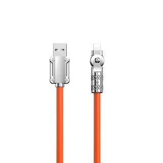 Produktfoto för Dudao L24AL USB-A to angled Lightning cable 30W 1m 180° rotation orange