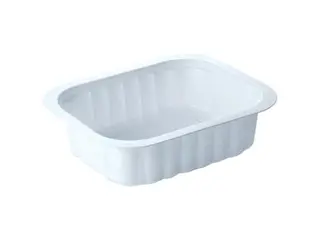 Produktfoto för Duni Duniform® plastbehållare för tillbehör, polypropylen, 350 ml, vit, 138 x 114 x 35 mm