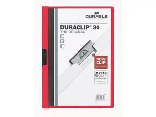 Produktfoto för Durable Klämmapp Duraclip 2200 A4 3mm röd