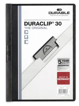 Produktfoto för Durable Klämmapp Duraclip 2200 A4 3mm svart