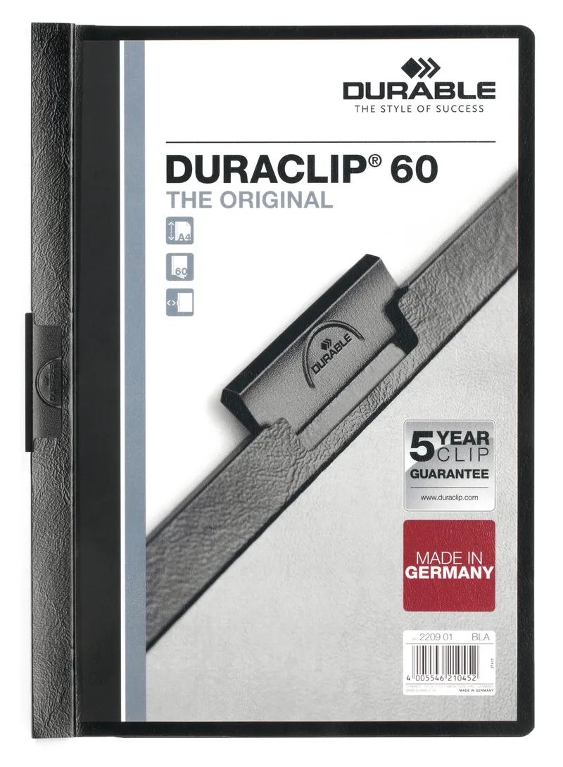 Alternativ bild 0 för Durable Klämmapp Duraclip 2209 A4 6mm svart