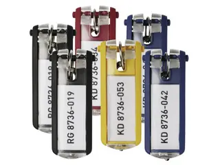 Produktfoto för Durable Nyckelringar, sortering och identifiering, plast, olika färger