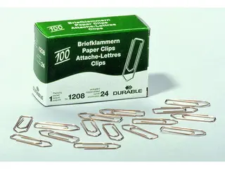 Produktfoto för Durable Pappersklämmor, 32 mm, kopparbeläggning