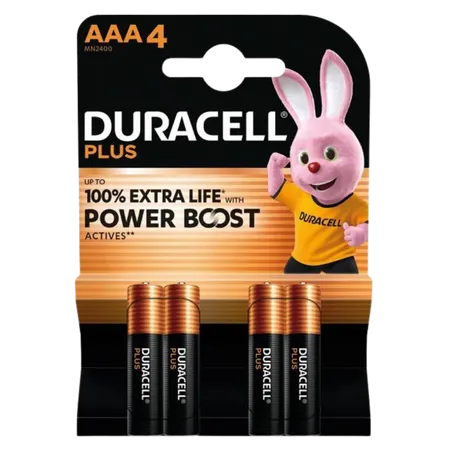 Bild 1 för Duracell AAA-batteri Plus Power Boost Alkali-mangan 1.5 V 4 stk