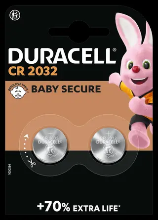 Produktfoto för Duracell Litiumbatteri DL2032 (CR2032), 2 st