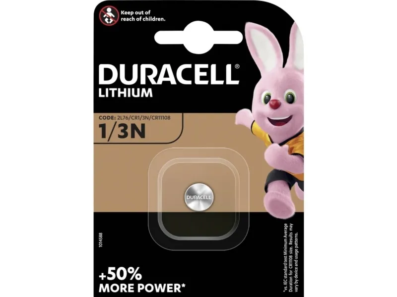 Alternativ bild 0 för Duracell Photo 1/3 N, Nickel-oxyhydroxid (NiOx), Knapp/mynt, 3 V, 1 styck, 84 mm, 12 mm