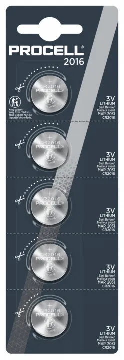 Alternativ bild 0 för DURACELL PROCELL battery - 5 x CR2016 - Li