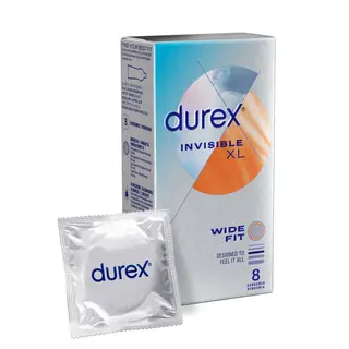 Produktfoto för Durex Invisible XL Kondomer 8 st
