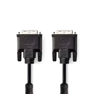 Produktfoto för DVI-kabel, DVI-I 24+5-Pin Hane till DVI-I 24+5-Pin Hane, 2560x1600, 2m