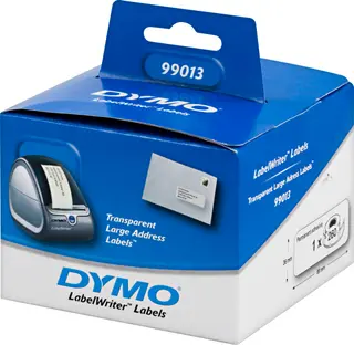 Produktfoto för Dymo Etikett 89x36mm transparent